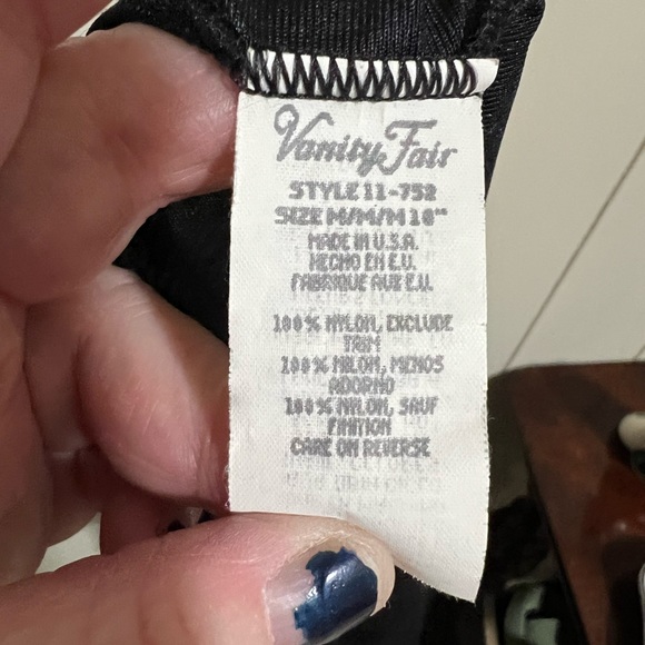 Vintage Vanity fair size medium lot of 4 slips long and short black cream lace - Picture 8 of 16